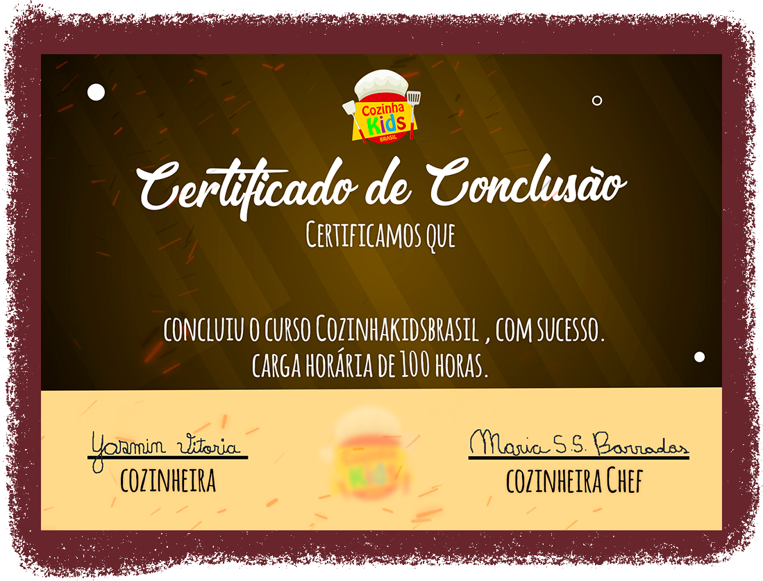 Certificado - Cozinha Kids Brasil